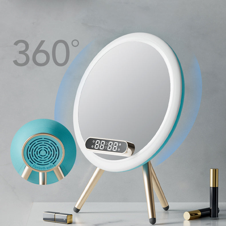 2023 New Multi -function LED Mirror Alarm Clock Wireless Charger Digital Clock Time USB Table Clock